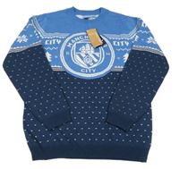 Nové - Světle-tmavomodrý svetr - Manchester city 