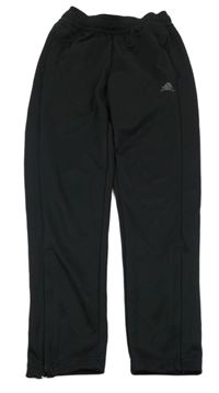 Černé sportovní funkční tepláky s logem Adidas