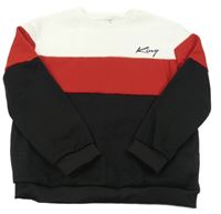 Bílo-červeno-černá mikina s nápisem Shein