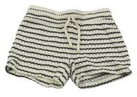 Smetanovo-černé pruhované pletené krtaťasy H&M