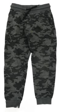 Tmavošedo-černé army tepláky George