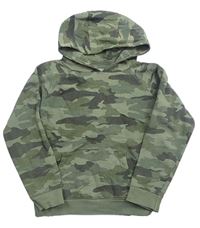 Khaki army mikina s kapucí M&Co.