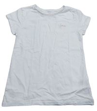 Bílé tričko s nápisem H&M