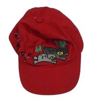 Červená kšiltovka s medvídky Kid Tees 