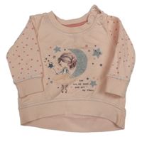 Broskvová mikina s holčičkou Primark