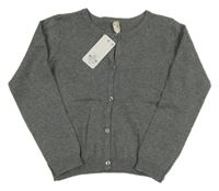 Nové - Šedý propínací svetr Yd. 