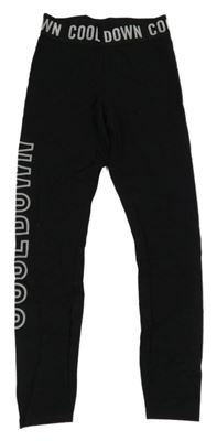 Černé legíny s nápisy 