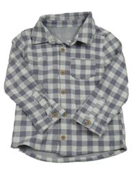 Modro-bílá kostkovaná košile George
