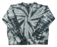 Šedo-bílá batikovaná mikina Lindex