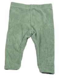 Zelené sametové žebrované legíny Primark