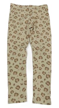 Béžovo-hnědo-růžové vzorované legíny F&F