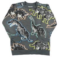 Šedá mikina s dinosaury Nutmeg 