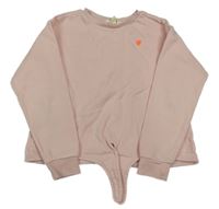 Světlerůžová mikina s uzlem H&M