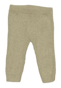 Béžové žebrované pletené kalhoty F&F