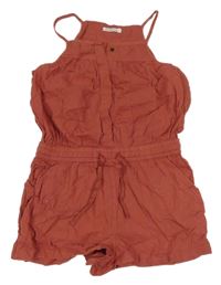 Světlerazavý třpytivý letní overal Monoprix 