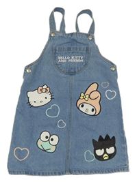 Světlemodré riflové laclové šaty s Hello Kitty a kamarády Primark 