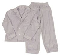 Světlefialové plyšové pyžamo s hvězdičkami 