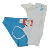 Nové - 2set - Bílá lambáda + modré kalhotky Alive 