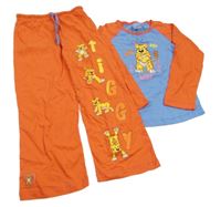 Oranžovo-modré pyžamo s tygry Vienetta kids