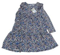 Nové - Barevné květované šaty s volánky Primark