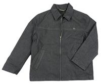 Šedá riflová podšitá bunda