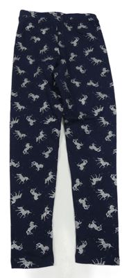 Tmavomodré legíny s jednorožci Matalan