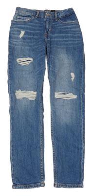 Modré slim fit rifle s prošoupáním H&M