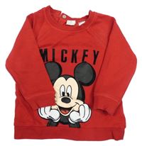 Červená mikina s Mickeym H&M