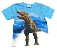 Modro-azurové tričko s dinosaurem Topolino