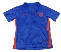 Safírovo-cobaltově modrý pruhovaný funkční fotbalový dres England Nike
