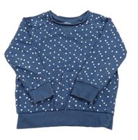 Tmavomodro-bílá puntíkatá mikina M&Co