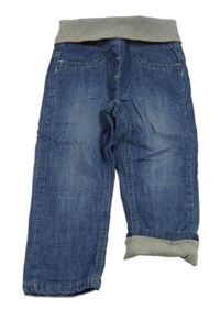 Modré podšité rifle s úpletový pasem Impidimpi