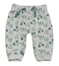 Šedé melírované turecké tepláky s Mickey a Donaldem PRIMARK
