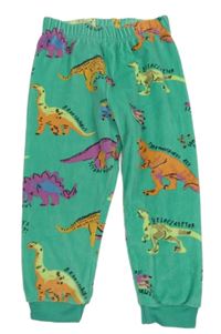 Zelené plyšové pyžamové kalhoty s dinosaury M&S