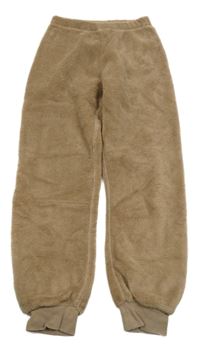 Hnědé plyšové pyžamové kalhoty H&M