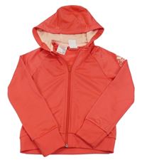 Jahodová propínací sportovní mikina s kapucí Adidas