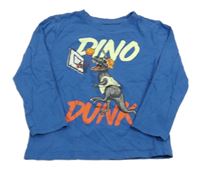 Modré triko s dinosaurem PRIMARK