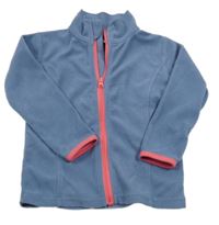 Šedomodrá fleecová propínací mikina Kiki&Koko