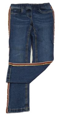 Modré riflové džegíny s pruhy C&A