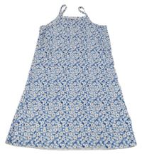 Modré kytičkované letní šaty SHEIN