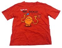 Červené tričko s potiskem Mr. Tickle 