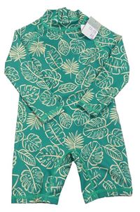 Zelený UV overal s listy Primark