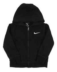 Černá propínací mikina s logem a kapucí Nike