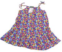 Modré květované lehké šaty Primark