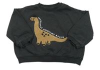 Černá mikina s dinosaurem zn. H&M