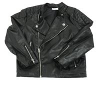 Černý koženkový podšitý křivák H&M