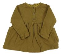 Khaki tepláková šatová tunika Zara