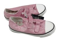 Nové - Růžové třpytivé tenisky Dunnes vel. 33