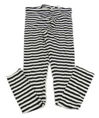 Černo-bílé pruhované legíny Name it