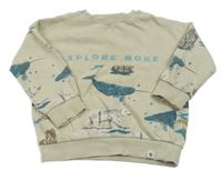 Písková mikina s arktickými zvířaty F&F